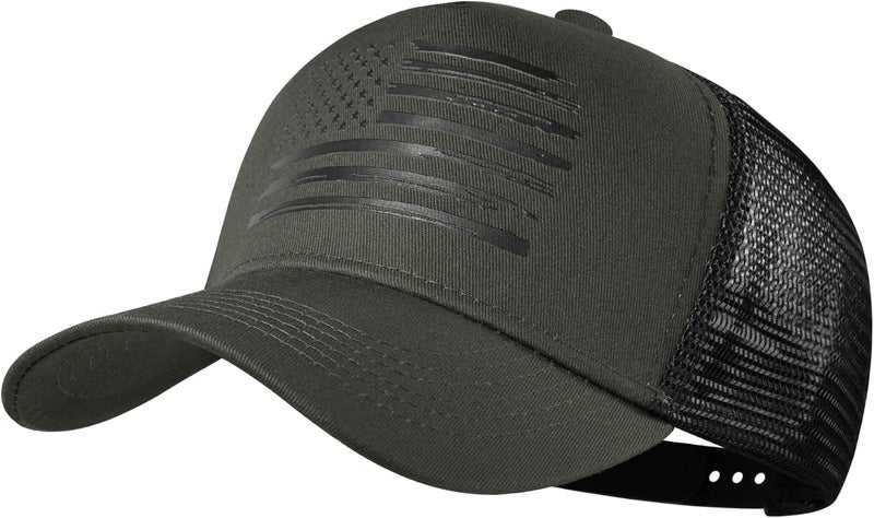 VIONLAN Baseball Cap, American Flag Trucker Hat for Men Women, Breathable Adjustable Fit Outdoor Mesh Snapback Hats - Image 1